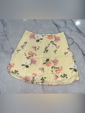 Abound Yellow Floral Summer Skirt